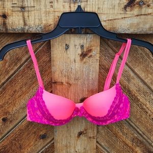 Victoria's Secret Lined Demi Neon Lace Bra
